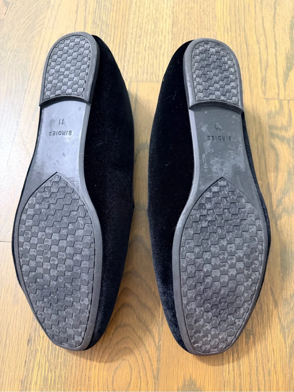 Birdies The Starling Black velvet loafers Slip-On Flats Women’s 11